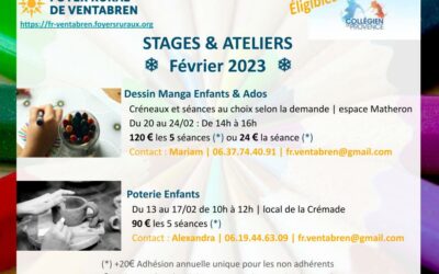 Stages Vacances Février 2023