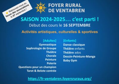 Nouvelle saison 2024-2025