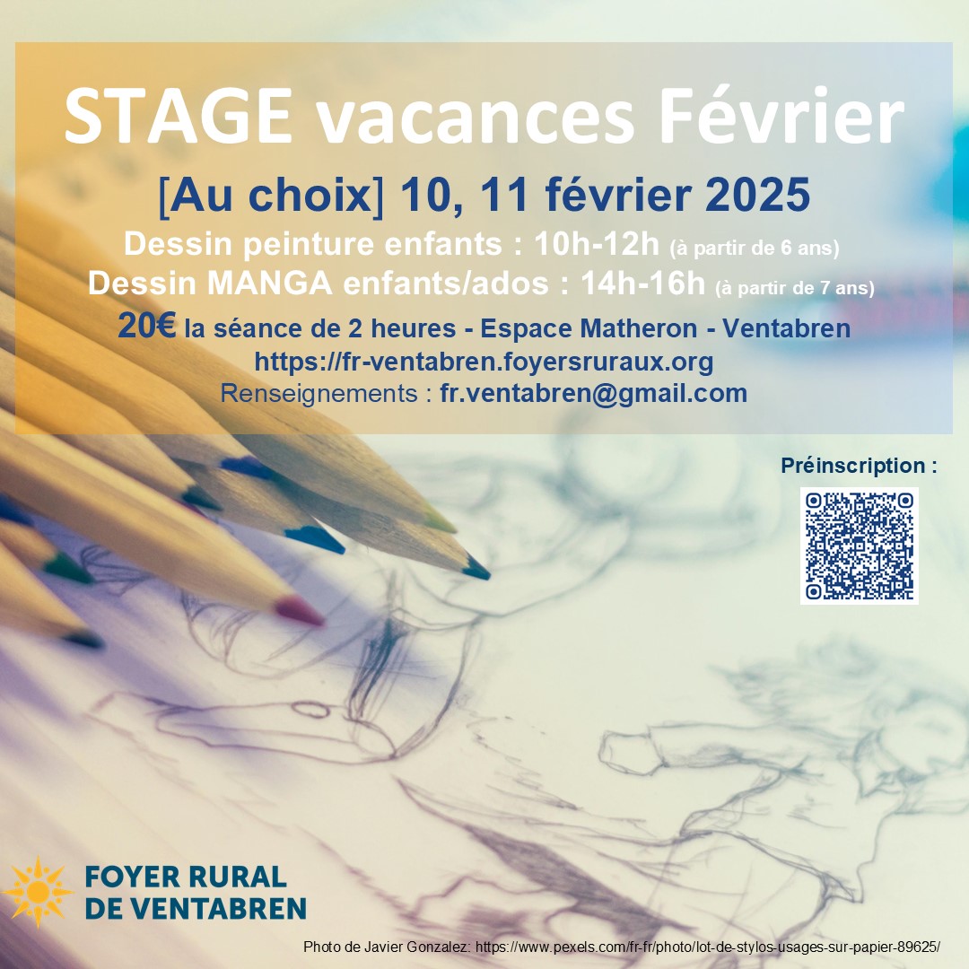 Stage Dessin Février 2025