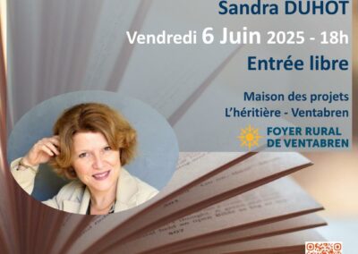 Conférence Littéraire – Sandra Duhot