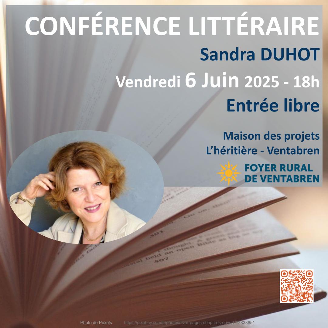 Conférence Littéraire Sandra Duhot