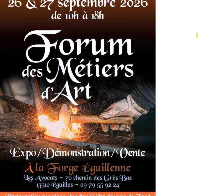 Forum des métiers d’art – 26 & 27 Septembre